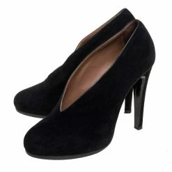 Hermes Black Suede Florida Pumps Size 37 For Women 13 Hermes Black Suede Florida Pumps Size 37 For Women -Deals Hermes Store luxury women hermes used shoes p450797 005