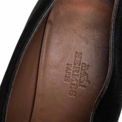Hermes Black Suede Florida Pumps Size 37 For Women 16 Hermes Black Suede Florida Pumps Size 37 For Women -Deals Hermes Store luxury women hermes used shoes p450797 008