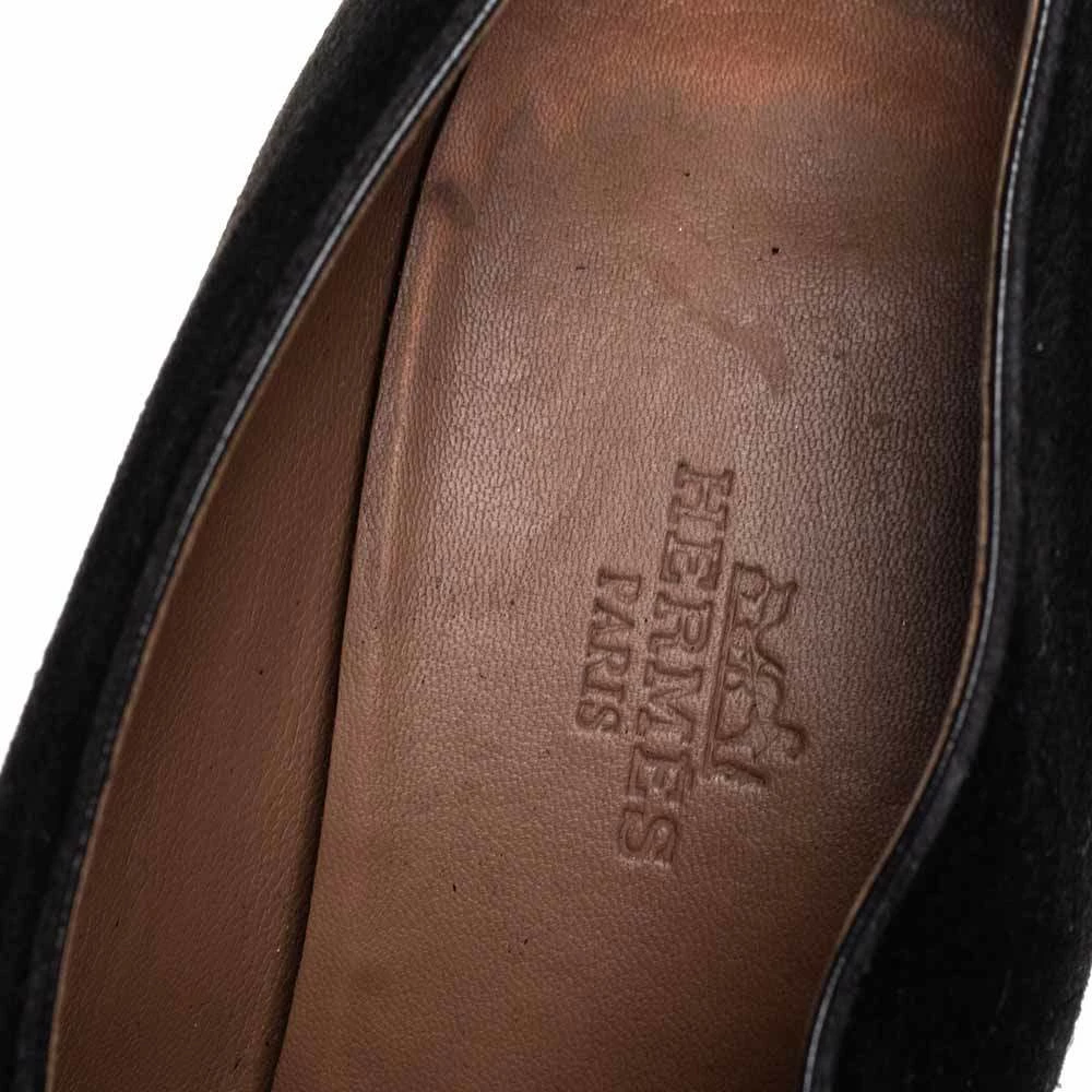 Hermes Black Suede Florida Pumps Size 37 For Women 9 Hermes Black Suede Florida Pumps Size 37 For Women - Image 7
