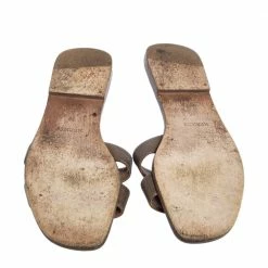 Hermes Brown Leather Oran Flats Size 36 For Women -Deals Hermes Store luxury women hermes used shoes p450976 003