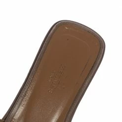 Hermes Brown Leather Oran Flats Size 36 For Women -Deals Hermes Store luxury women hermes used shoes p450976 004