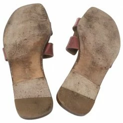 Hermes Beige Patent Leather Oran Flats Size 40.5 For Women -Deals Hermes Store luxury women hermes used shoes p459718 001