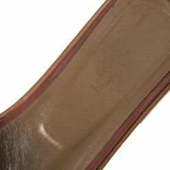 Hermes Beige Patent Leather Oran Flats Size 40.5 For Women -Deals Hermes Store luxury women hermes used shoes p459718 004