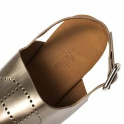 Hermes Hermès Grey Patent Leather Kola Thong Flat Slingback Sandals Size 38 For Women -Deals Hermes Store luxury women hermes used shoes p470686 005