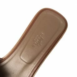 Hermes Brown Leather Oran Flats Size 41 For Women -Deals Hermes Store luxury women hermes used shoes p471945 005