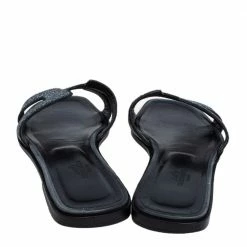 Hermes Hermés Black Crystal Embellished Suede Oran Sandals Size 39 For Women -Deals Hermes Store luxury women hermes used shoes p472270 006