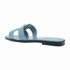 Hermes Light Blue Patent Leather Oran Sandals Size 36.5 For Women -Deals Hermes Store luxury women hermes used shoes p47310 003