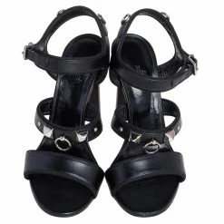 Hermes Black Leather Collier De Chien Sandals Size 38 For Women -Deals Hermes Store luxury women hermes used shoes p473236 005