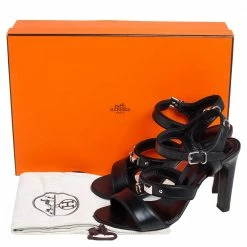 Hermes Black Leather Collier De Chien Sandals Size 38 For Women -Deals Hermes Store luxury women hermes used shoes p473236 009