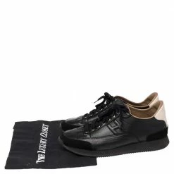 Hermes Black Leather Quick Low Top Sneakers Size 38.5 For Women -Deals Hermes Store luxury women hermes used shoes p478027 006
