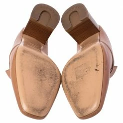 Hermes Brown Leather Blossom Mules Size 40.5 For Women -Deals Hermes Store luxury women hermes used shoes p478036 001