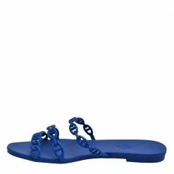 Hermes Blue Rubber D'ancre Chaine Rivage Flat Sandals EU 40 For Women -Deals Hermes Store luxury women hermes used shoes p483297 003