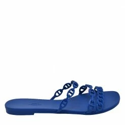 Hermes Blue Rubber D'ancre Chaine Rivage Flat Sandals EU 40 For Women -Deals Hermes Store luxury women hermes used shoes p483297 014