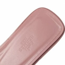 Hermes Pink/Black Leather Oran Flat Slide Size 35.5 For Women 16 Hermes Pink/Black Leather Oran Flat Slide Size 35.5 For Women -Deals Hermes Store luxury women hermes used shoes p485565 005