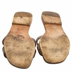 Hermes Hermés Bronze Leather Oran Sandals Size 39 For Women -Deals Hermes Store luxury women hermes used shoes p486353 007