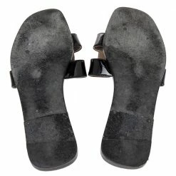Hermes Black Patent Leather Oran Slide Flats Size 40.5 For Women 15 Hermes Black Patent Leather Oran Slide Flats Size 40.5 For Women -Deals Hermes Store luxury women hermes used shoes p490944 007