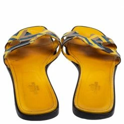 Hermes Multicolor Fabric Oran Flats Size 40 For Women 14 Hermes Multicolor Fabric Oran Flats Size 40 For Women -Deals Hermes Store luxury women hermes used shoes p491195 006