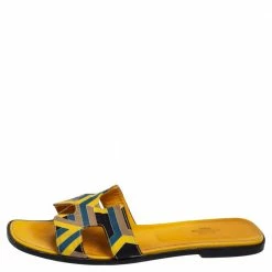 Hermes Multicolor Fabric Oran Flats Size 40 For Women 11 Hermes Multicolor Fabric Oran Flats Size 40 For Women -Deals Hermes Store luxury women hermes used shoes p491195 008