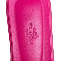 Hermes Pink Leather Oran Flats Size 38 For Women -Deals Hermes Store luxury women hermes used shoes p491595 006