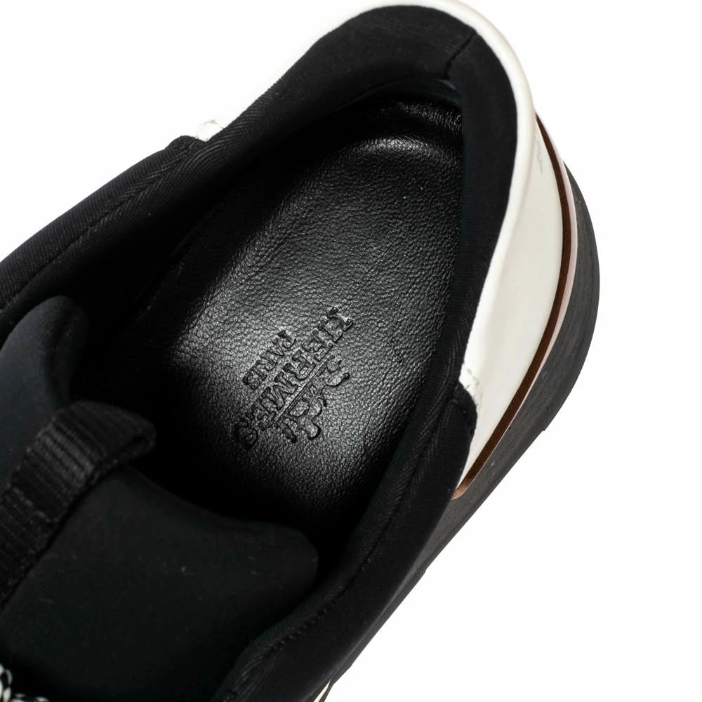 Hermes Hermés Black/White Fabric And Leather Miles Low Top Sneakers Size 38 For Women 9 Hermes Hermés Black/White Fabric And Leather Miles Low Top Sneakers Size 38 For Women - Image 7