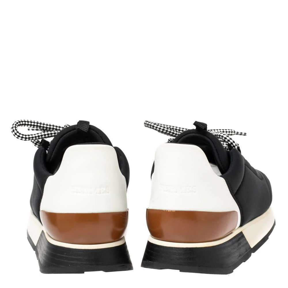Hermes Hermés Black/White Fabric And Leather Miles Low Top Sneakers Size 38 For Women 7 Hermes Hermés Black/White Fabric And Leather Miles Low Top Sneakers Size 38 For Women - Image 5