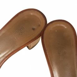 Hermes Brown Leather Oasis Sandals Size 36.5 For Women 20 Hermes Brown Leather Oasis Sandals Size 36.5 For Women -Deals Hermes Store luxury women hermes used shoes p495509 008