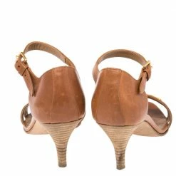 Hermes Tan Leather Premiere Ankle Strap Sandals Size 36.5 For Women -Deals Hermes Store luxury women hermes used shoes p503682 002