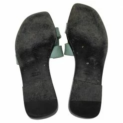 Hermes Blue Patent Leather Oran Flats Size 38 For Women -Deals Hermes Store luxury women hermes used shoes p504090 001