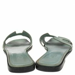 Hermes Blue Patent Leather Oran Flats Size 38 For Women -Deals Hermes Store luxury women hermes used shoes p504090 003