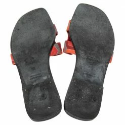 Hermes Multicolor Fabric Oran Slide Sandals Size 36 For Women -Deals Hermes Store luxury women hermes used shoes p505005 006