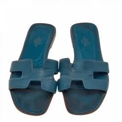 Hermes Green Leather Oran Flats Sandals Size 38 For Women 12 Hermes Green Leather Oran Flats Sandals Size 38 For Women -Deals Hermes Store luxury women hermes used shoes p505855 004