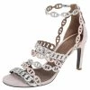 Hermes Silver/Beige Suede And Leather Chaine D'Ancre Sandals Size 37 For Women -Deals Hermes Store luxury women hermes used shoes p508153 005
