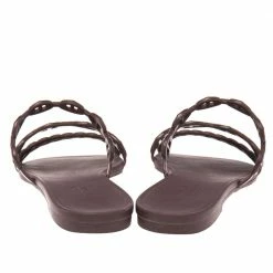 Hermes Burgundy Rubber D'ancre Chaine Rivage Flats Size 36 For Women -Deals Hermes Store luxury women hermes used shoes p511994 002