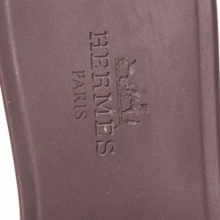 Hermes Burgundy Rubber D'ancre Chaine Rivage Flats Size 36 For Women -Deals Hermes Store luxury women hermes used shoes p511994 004