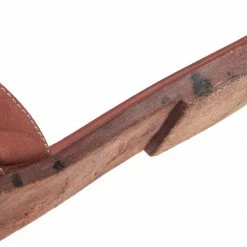 Hermes Brown Leather Oran Flats Size 37.5 For Women -Deals Hermes Store luxury women hermes used shoes p517117 006