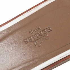 Hermes White Leather Oran Flat Sandals 37 For Women 16 Hermes White Leather Oran Flat Sandals 37 For Women -Deals Hermes Store luxury women hermes used shoes p525607 001