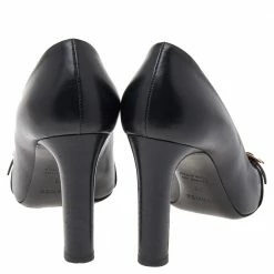 Hermes Black Leather Pointed Toe Pumps Size 38 For Women -Deals Hermes Store luxury women hermes used shoes p526591 007