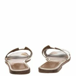 Hermes White Leather Oran Flats Sandals Size 37.5 For Women -Deals Hermes Store luxury women hermes used shoes p531525 005