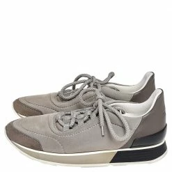 Hermes Multicolor Neoprene And Leather Miles Lace Up Sneakers Size 38 For Women -Deals Hermes Store luxury women hermes used shoes p533432 002