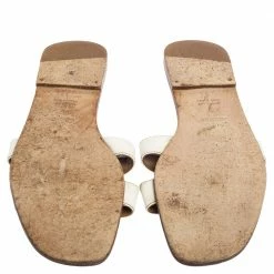 Hermes White Leather Oran Slides Sandals Size 42 For Women 15 Hermes White Leather Oran Slides Sandals Size 42 For Women -Deals Hermes Store luxury women hermes used shoes p537659 001