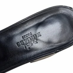 Hermes Black Leather Mona Side Size 37.5 For Women -Deals Hermes Store luxury women hermes used shoes p541382 005