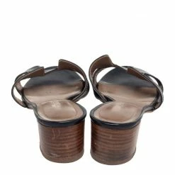 Hermes Black Leather Oasis Sandals Size 39.5 For Women -Deals Hermes Store luxury women hermes used shoes p541687 007