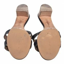 Hermes Black Leather Oasis Sandals Size 39.5 For Women -Deals Hermes Store luxury women hermes used shoes p541687 008