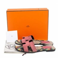 Hermes Pink Suede Oran Flat Slides Size 40 For Women 17 Hermes Pink Suede Oran Flat Slides Size 40 For Women -Deals Hermes Store luxury women hermes used shoes p542434 001