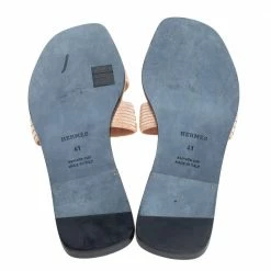 Hermes Beige Suede Embellished Oran Sandals Size 41 For Women -Deals Hermes Store luxury women hermes used shoes p542640 008