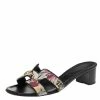 Hermes Multicolor Canvas Oasis Slide Sandals Size 38 For Women 2 Hermes Multicolor Canvas Oasis Slide Sandals Size 38 For Women -Deals Hermes Store luxury women hermes used shoes p551285 007