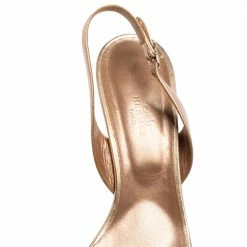 Hermes Gold Leather Night Slingback Sandals Size 40 For Women -Deals Hermes Store luxury women hermes used shoes p551296 004