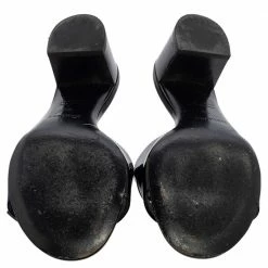 Hermes Black Patent Leather View Slide Sandals Size 35 For Women -Deals Hermes Store luxury women hermes used shoes p556015 001