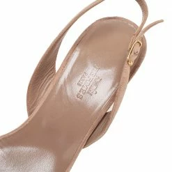 Hermes Beige Suede Night Slingback Sandals Size 38.5 For Women -Deals Hermes Store luxury women hermes used shoes p557842 003