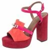 Hermes Tricolor Suede Kelly Platform Sandals Size 37 For Women